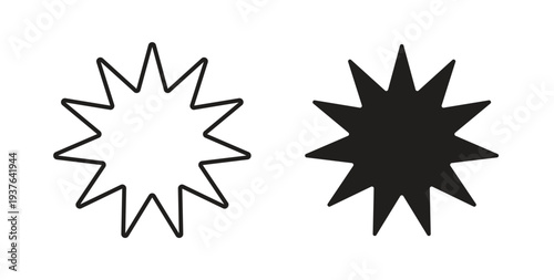 Bahai icon in line design. Editable stroke icon.