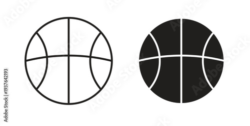 Basketball icon in line design. Editable stroke icon.