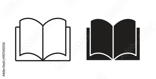 Book icon in line design. Editable stroke icon.