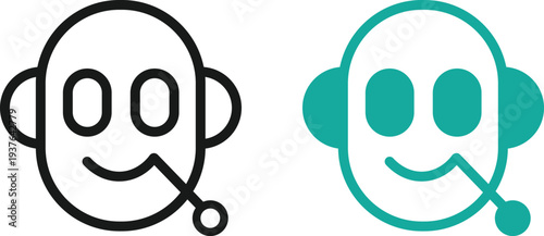 Modern and Minimal Support Bot icon.