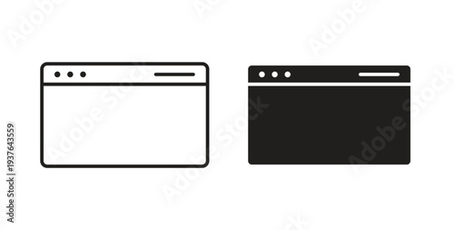 Browser icon in line design. Editable stroke icon.