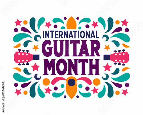 Acoustic and Electric Guitar Vector Illustration, Music and Instrument Concept