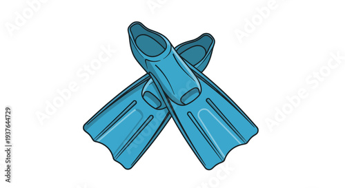 Blue Flippers Snorkeling Gear.