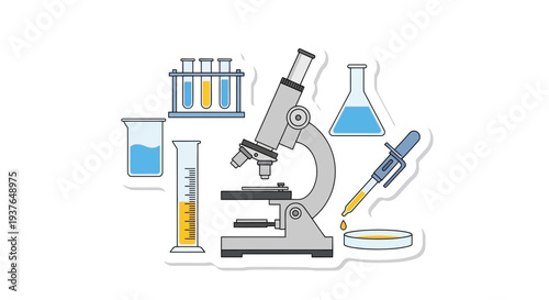 Laboratory Microscope Equipment Setup.
