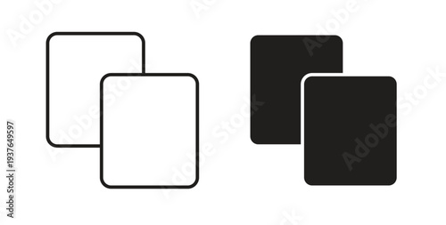Copy icon in line design. Editable stroke icon.