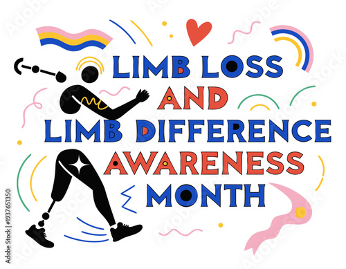 Adaptive Ability and Limb Difference Awareness Vector Illustration, Empowerment Design