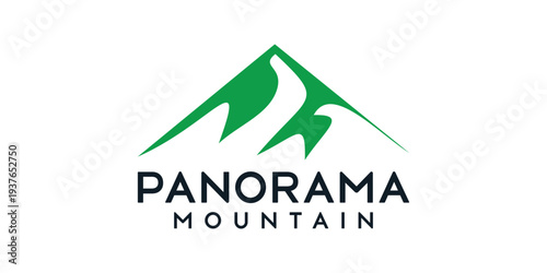 Panorama mountain logo peak inspiration