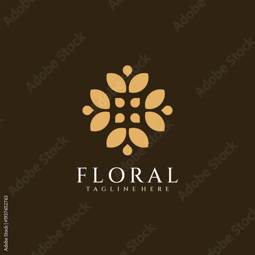 Unique beauty floral leaf spa fashion logo inspiration