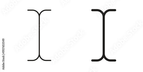 Cursor text icon in line design. Editable stroke icon.