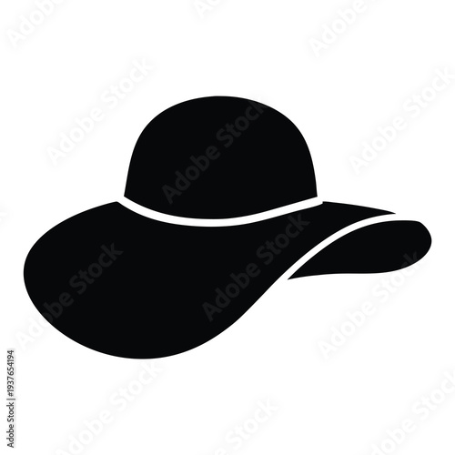 Elegant wide brimmed sun hat provides shade and a stylish accessory