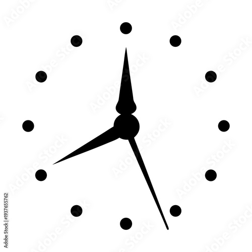 Clock face with hour, minute, and second hands indicating a specific time