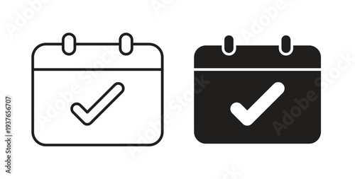 Appointment icon, Outline Symbol Illustration, Editable Stroke perfect for logos and more