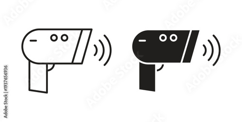 Barcode scanner icon, Outline Symbol Illustration, Editable Stroke perfect for logos and more