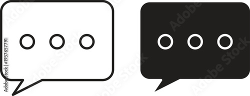 Chat icon, Outline Symbol Illustration, Editable Stroke perfect for logos and more