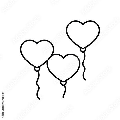 Balloons icon clean and modern vector illustration