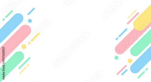 Abstract Pastel Shapes Background, Minimalist Design, Soft Colors, Dynamic Lines