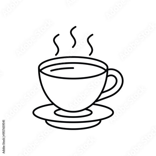 Hot Tea icon clean and modern vector illustration
