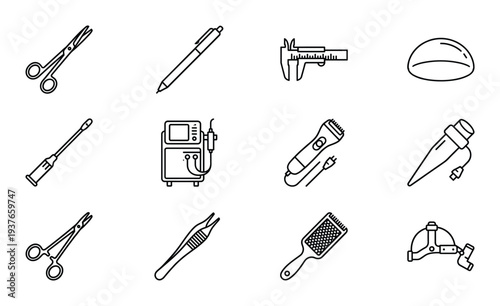 Cabinet for cosmetology procedures and treatments in beauty center with drawers and lamps for comfort