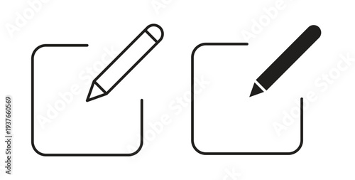 Edit icon, Outline Symbol Illustration, Editable Stroke perfect for logos and more