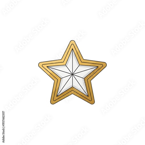 Shiny Gold Star Achievement Icon