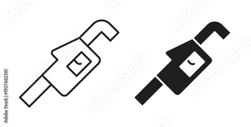 Fuel icon, Outline Symbol Illustration, Editable Stroke perfect for logos and more