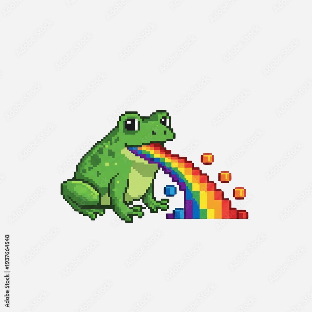 Fototapeta premium frog puke rainbow