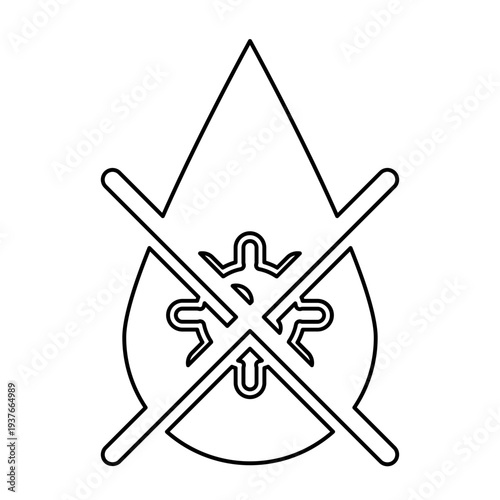 Contaminated water icon