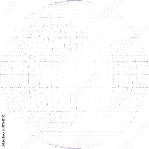 Subtle wireframe globe vector illustration. Light digital earth grid network and technology background concept.