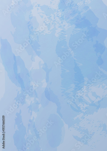 静かな水彩の青い背景 縦 遺影背景にも