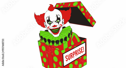 Scary Jack-in-the-Box Clown Surprise