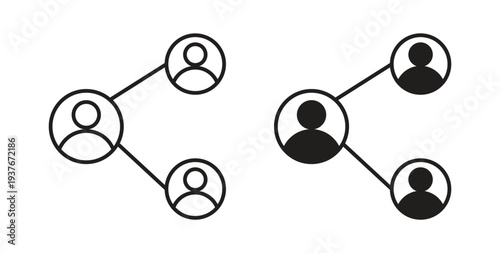 Network icon, Outline Symbol Illustration, Editable Stroke perfect for logos and more