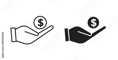 Profit icon, Outline Symbol Illustration, Editable Stroke perfect for logos and more