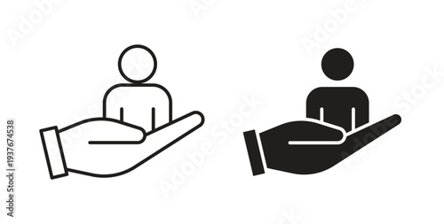 Retention icon, Outline Symbol Illustration, Editable Stroke perfect for logos and more