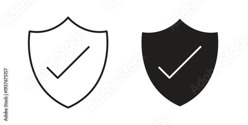 Security icon, Outline Symbol Illustration, Editable Stroke perfect for logos and more
