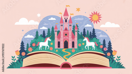 Vibrant 3d earth with lush green plants and white clouds floating in a serene blue and green gradient background