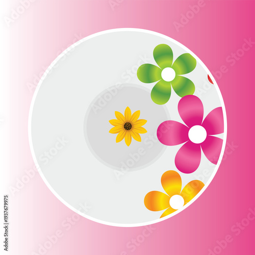 One time floral plate vector design isolated on background.Disposable plates, Single-use plates,Disposable plastic,paper tableware
Throwaway plates,Party plates,Biodegradable vector