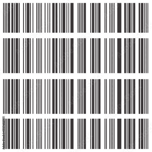 Barcode vector illustration with multiple black and white codes