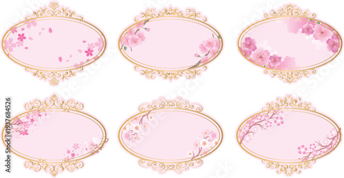 春の桜フレーム枠セット