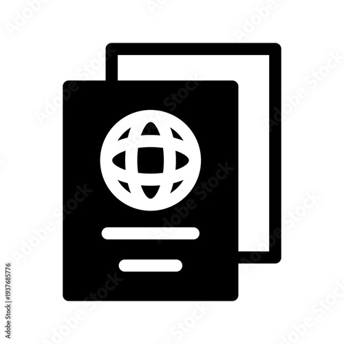 Passport Icon Vector Symbol Design Illustration