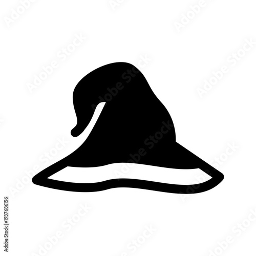 Witch Hat Icon Vector Symbol Design Illustration