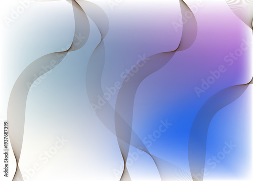 Abstract brown Wave Lines on Soft Gradient Background, Modern Flowing Curve Pattern