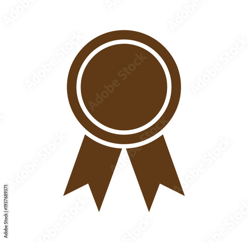 brown rosette icon with white outline on white background