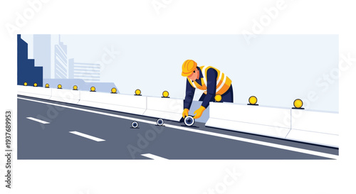 Bicycle mechanic repairing bike vector