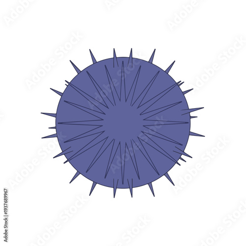 Virus particle with protruding spikes on surface