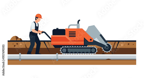 Road paver operator vector