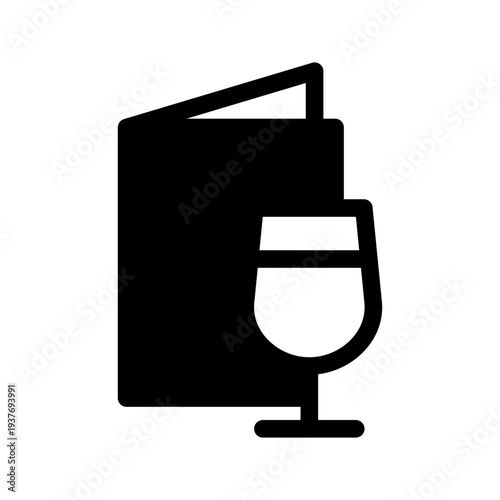 Wine List Icon Vector Symbol Design Illustration