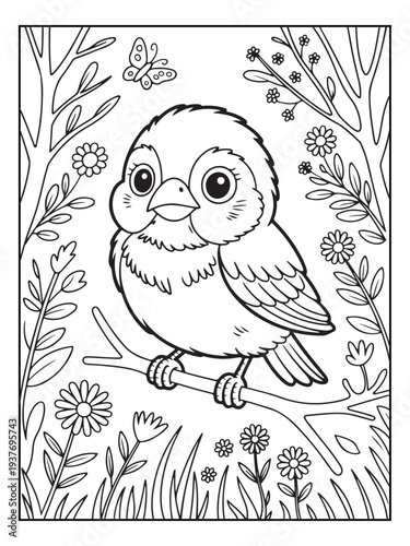 Obraz na plátně Cute animals with a forest background for kids, teens, and adults