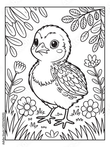 Obraz na plátně Cute animals with a forest background for kids, teens, and adults