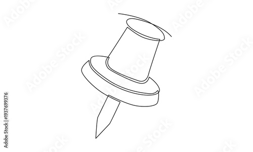 continuous line of pin illustration