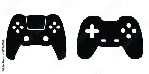 Gamepad icon, Video game controller silhouette vector, joystick, console icon